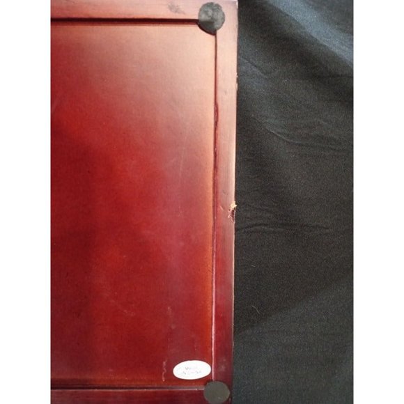 Chinese Look Dark Cherry Wood Jewelry Photo Frame Box -1 CHIP (9d2)‎ - Picture 5 of 5